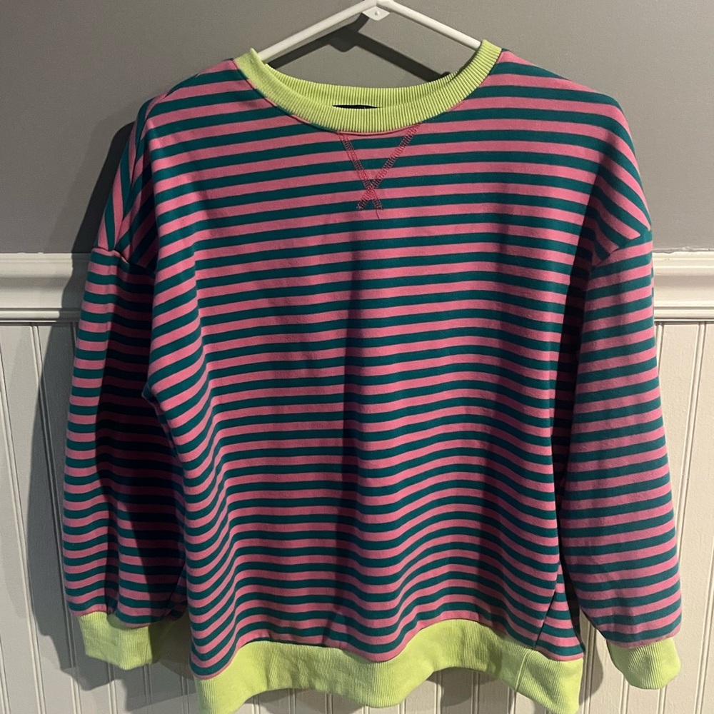 Que Multicolor Striped Knit Top